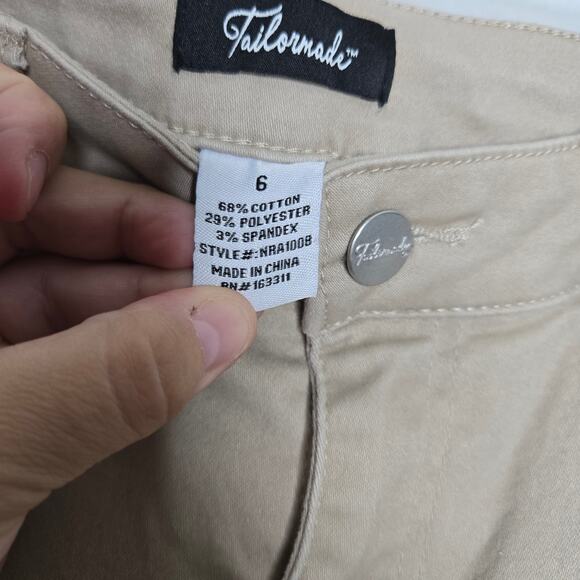 Tailormade Khaki Tan High Waist Flare Jeans Womens SZ 6 Boho Minimalist Y2K - Picture 3 of 4